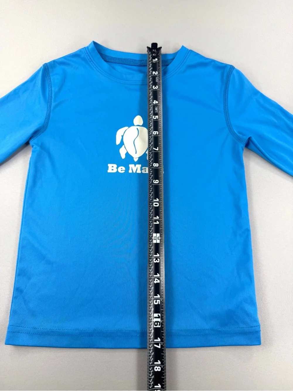 Be Maui Kids Rash Guard 4T Blue Sea Turtle Long Sleeve Swim Shirt UPF Beach